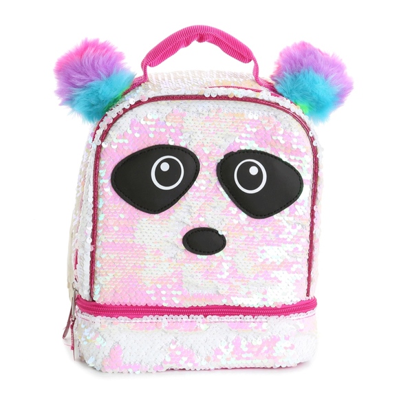 Girls Backpack /& Lunch Bag Set Silver OR Pink OR Flip Sequin Rainbow NWT $39